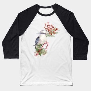 An Australian Christmas - Festive Kookaburra Illustration Baseball T-Shirt